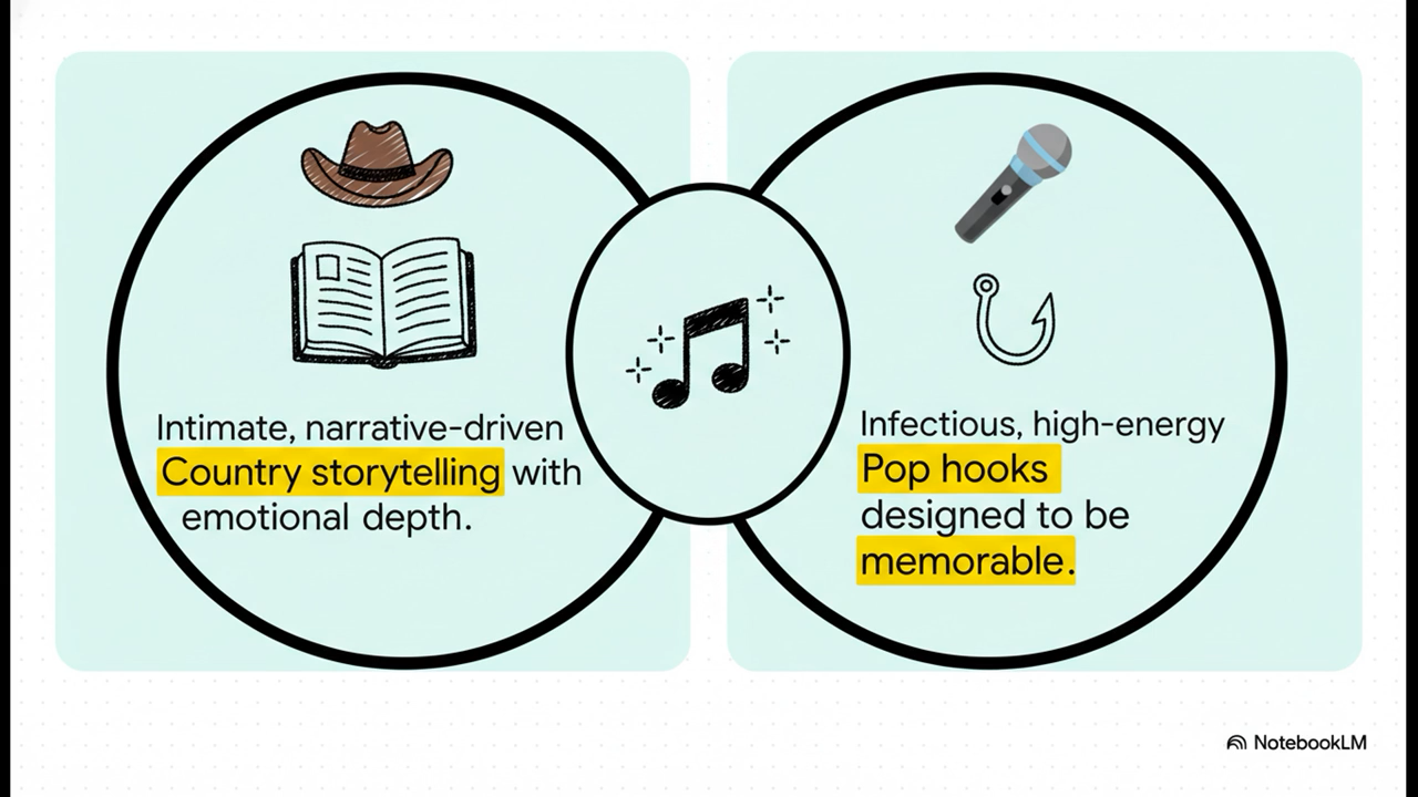 Country vs Pop Venn Diagram for Hit Songs