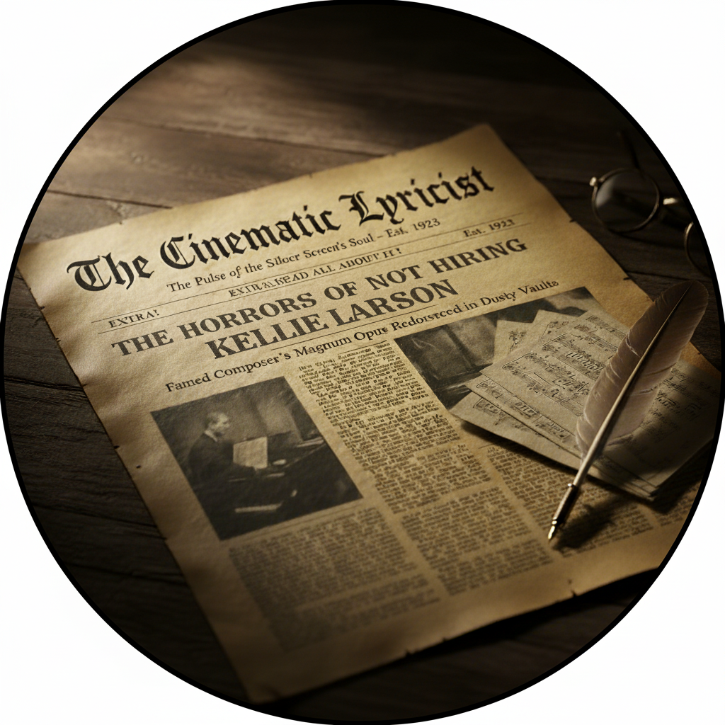 The Cinematic Lyricist Newspaper Headline Kellie Larson